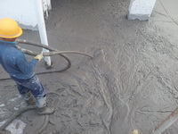 現(xiàn)澆泡沫混凝土施工現(xiàn)場(chǎng)
